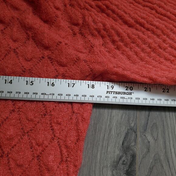 Anthropologie Knitted Knotted Sweater Small Delicate Pointelle Mohair Whimsy - Picture 5 of 9